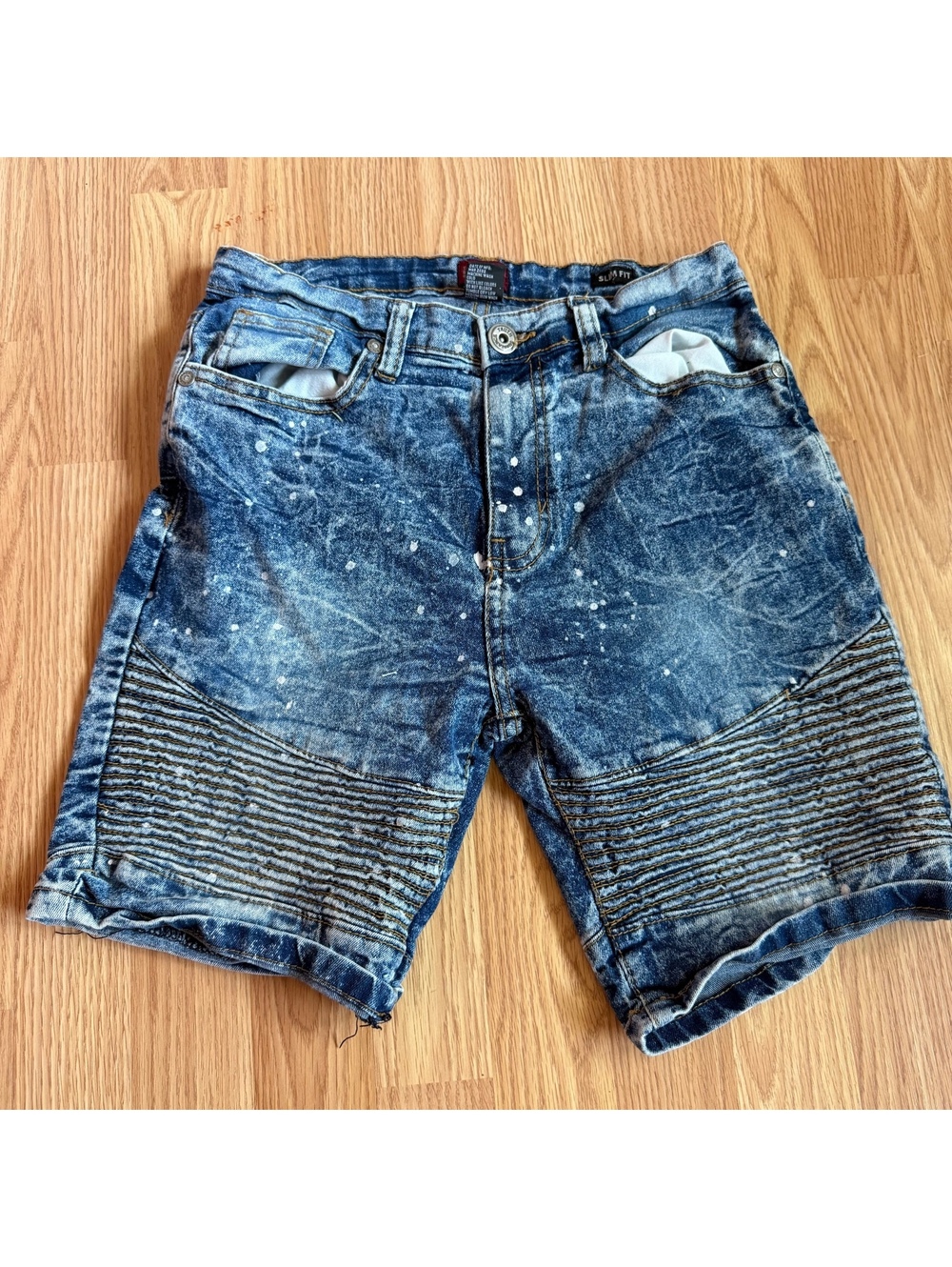 Boy Shorts Size Youth 16 Paint Splattered Skater Y2K